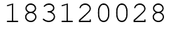 Число 183120028.