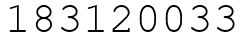Число 183120033.