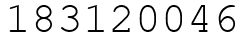 Число 183120046.