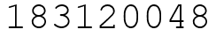 Число 183120048.