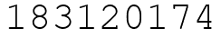 Число 183120174.