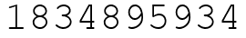 Число 1834895934.