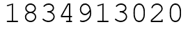 Число 1834913020.