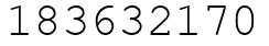 Число 183632170.