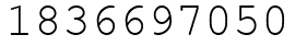 Число 1836697050.