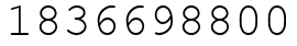 Число 1836698800.