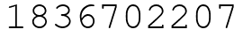 Число 1836702207.