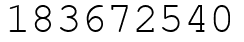Число 183672540.