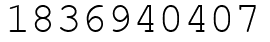 Число 1836940407.