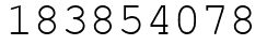 Число 183854078.