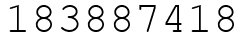 Число 183887418.