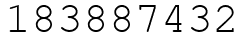 Число 183887432.