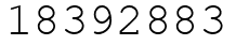 Число 18392883.
