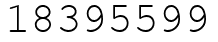 Число 18395599.