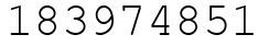 Число 183974851.
