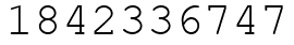 Число 1842336747.