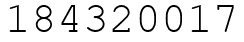 Число 184320017.
