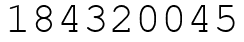Число 184320045.
