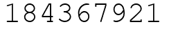 Число 184367921.