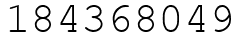 Число 184368049.