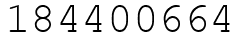 Число 184400664.