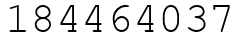 Число 184464037.