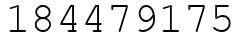 Число 184479175.