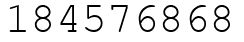 Число 184576868.