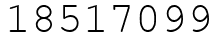 Число 18517099.