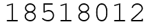 Число 18518012.