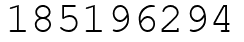 Число 185196294.