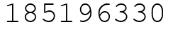Число 185196330.