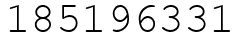 Число 185196331.