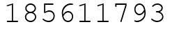Число 185611793.