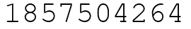 Число 1857504264.
