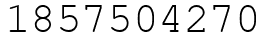 Число 1857504270.