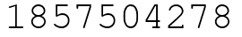 Число 1857504278.