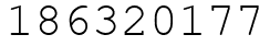 Число 186320177.