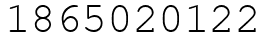 Число 1865020122.