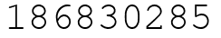 Число 186830285.