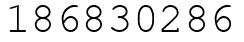 Число 186830286.