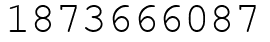 Число 1873666087.