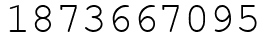 Число 1873667095.