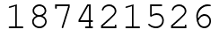 Число 187421526.