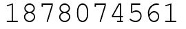 Число 1878074561.