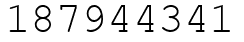 Число 187944341.