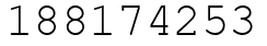Число 188174253.