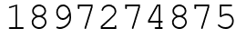 Число 1897274875.