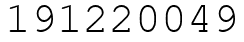 Число 191220049.