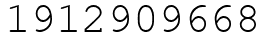 Число 1912909668.